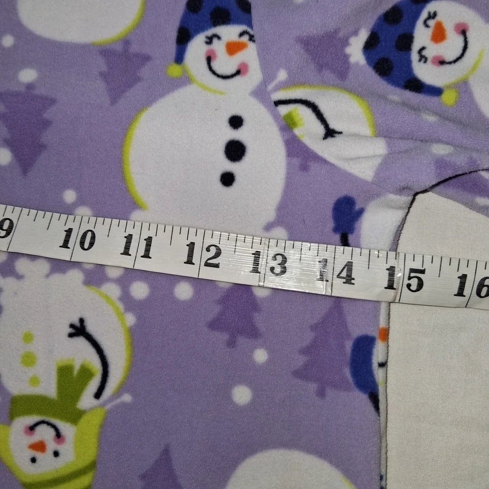 Carters Super Comfy Kids Girls Snowman‎ Print Fleece Nightgown Pajama Dress L